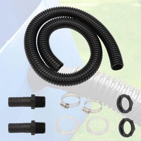 Kit de raccordement pour eau de pluie - - - Tuyau PE haute densité - Ø25 mm - 2x50 cm, colliers et embout (1/5)