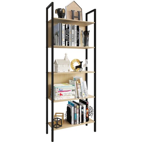 Metal Stand Shelf Libros Flakos 5x 165x62x24 - VCM