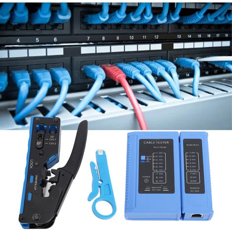 Pince à sertir RJ45 pour connecteurs modulaires Cat5e, Cat6, Cat6a et 8P8C (1/5)