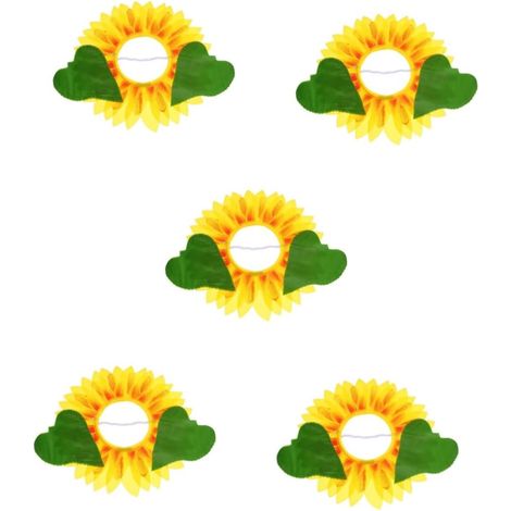 5 Ensembles Costume de Tournesol avec Chapeau et de Accessoire Humoristique pour Fête et Cosplay (1/5)