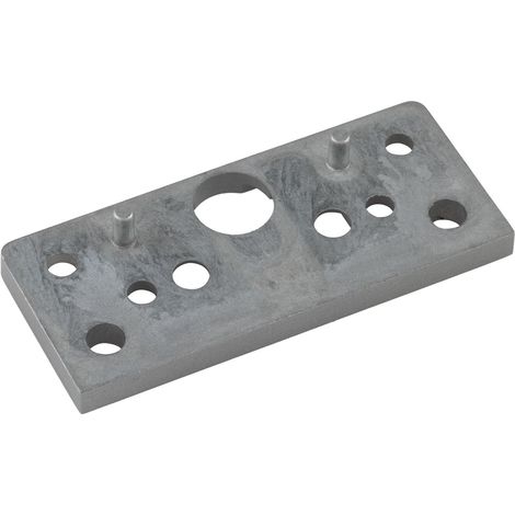 Marchesi Distanzplatte 5mm , für Zusatzschloss, 70x30mm, Zinkdruckguss silber