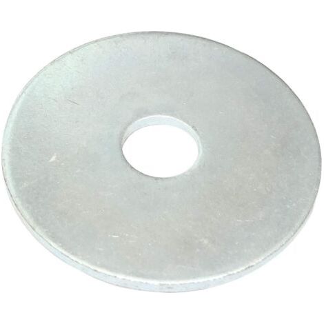 Lot de 85 Rondelles plates larges M10x25 mm - épaisseur 2 mm - DIN9021 - en acier zingué - couleur argent - assemblage boulon vis écrou serrage étanchéité fixation (1/5)