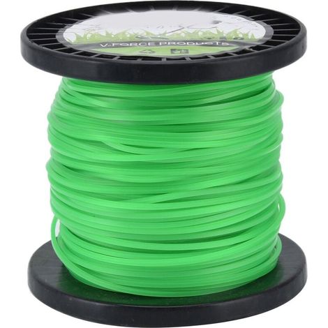 Trywise – Fil de coupe pour débroussailleuse, diamètre 2,0 mm, couleur verte, longueur 100 m (328,1 pi), résistant et adapté aux broussailles épaisses