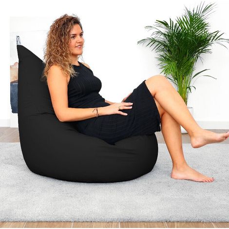 Puff Butaca Polipiel Negro Happers XL