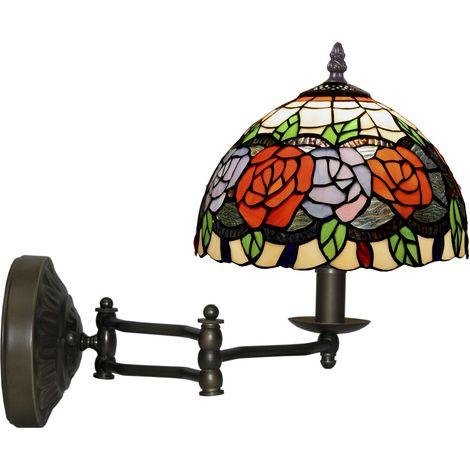 Wandleuchte mit beweglichem Arm, Durchmesser 20 cm, Rosy-Serie