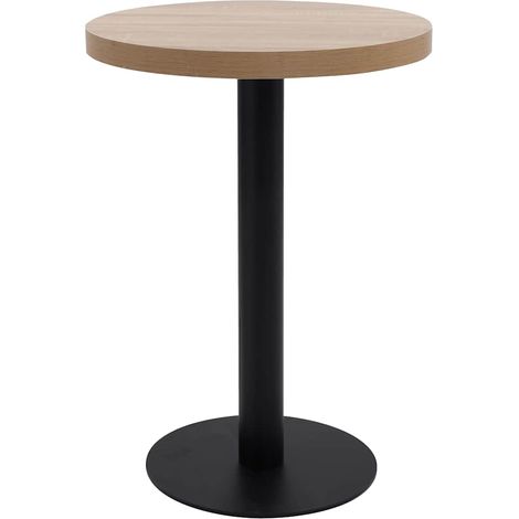 vidaXL Mesa de bistró MDF marrón claro 60 cm (1/4)