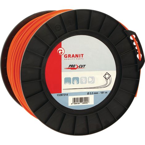 Filo da taglio in nylon Pro Cut, a 4 angoli, 3,3 mm, 181 m (1/2)