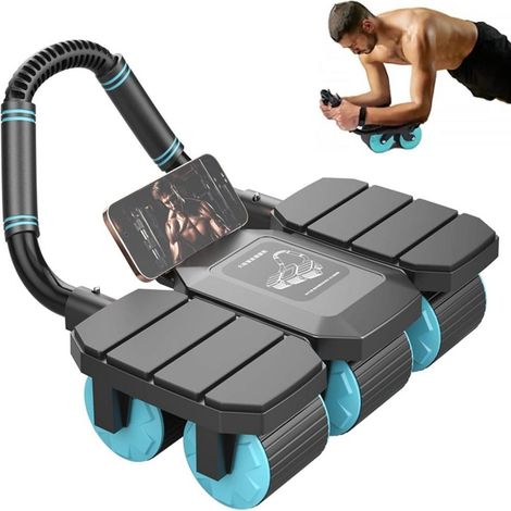 Rouleau abdominal,appareil de musculation abdominale pour usage domestique,rouleau à rebond automatique avec 8 supports pour les coudes,rouleau pour les muscles abdominaux avec coussinets en mousse po (1/5)