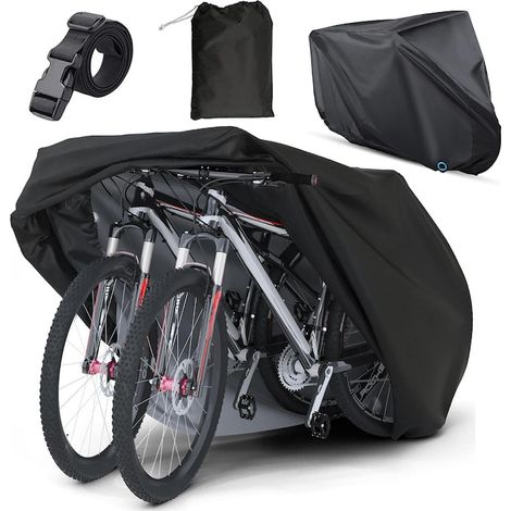 Housse de protection pour vélo, polyester Oxford 210D, 200 x 70 x 110 cm, anti-UV, avec sac de rangement