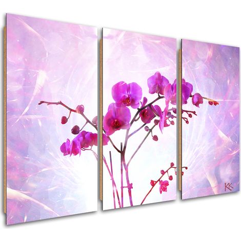 Quadro deco panel 3 paneli, Orchidea essenziale - 60x40 (1/5)