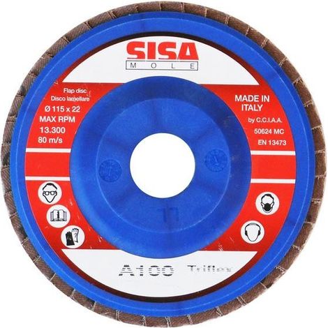 Sisa mole disco lamellare Ø mm. 115 - foro 22 grana 120 (25 pezzi) - Sisa Mole (1/2)