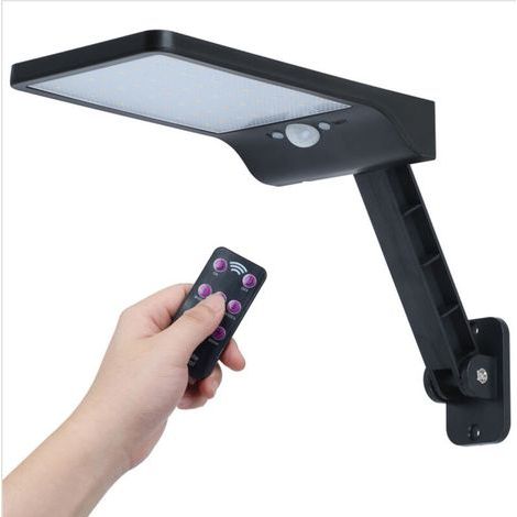 Solar-Außenleuchte, 48 LEDs, Bewegungsmelder, 3 Modi, IP65 wasserdicht, leistungsstarker Solar-Flutlichtstrahler mit Fernbedienung, Solar-Außenleuchte (1/5)