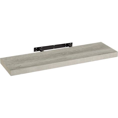 Étagère Murale Tablette en Bois MDF Gris - 80cm (1/5)
