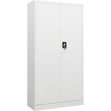 Armoire à casiers Blanc 90x40x180 Acier (1/5)
