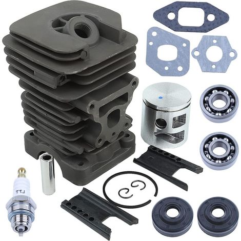 Kit de piston de cylindre 41 mm, pour tronçonneuse Poulan 842 840 742, pour tronçonneuses Poulan Pp3816Av, Pp4218Av, Sm4218Av, Sm4218Avx, Sm4518Avx, 530 07 18-84, 530 07 18-85 (1/5)