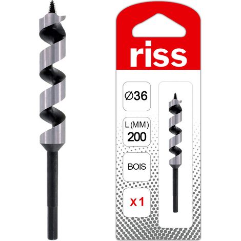 Mèche à bois à spire unique queue hexagonale Ø36 x 200mm - Riss (1/2)
