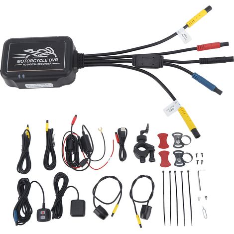 Caméra de surveillance pour moto, double 1080P HD, étanche, enregistreur vidéo DVR avec WiFi, stationnement, pour UTV ATV voiturettes de golf (1/5)