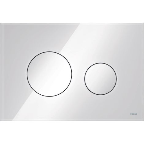 Tece TECEloop - Control de descarga, cristal blanco/blanco 9240650 (1/3)