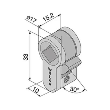 CILINDRO/ADATTATORE WELKA ART. 740.00 PER PORTE WC QUADRO 8
