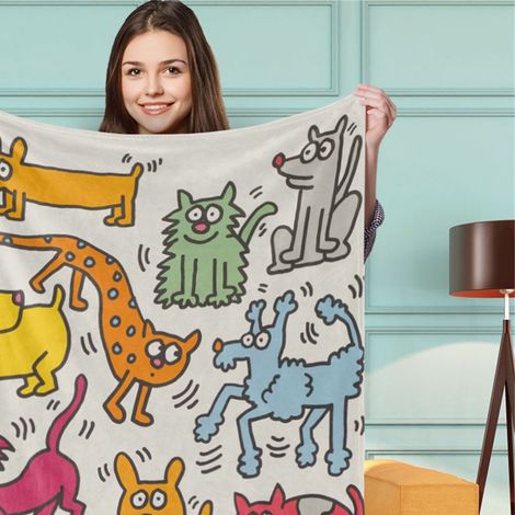 Tapis Kei Kaslin personnalisé 150x200 cm, couverture design artistique, motif original, grand format pour salon ou chambre. (1/3)