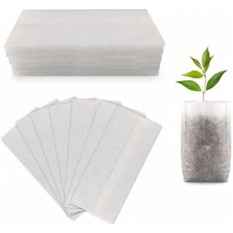 20x20cm Lot de 300 sacs biodégradables non tissés pour pépinière - Sacs de croissance pour plantes, fleurs, maison (1/4)