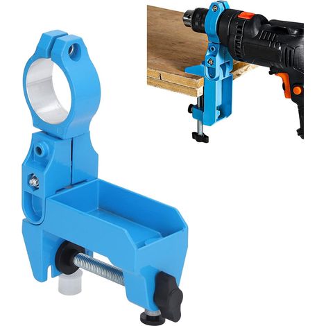 Support De Perceuse, étau D'établi Support Perceuse Support De Perçage électrique,360 ° Rotatif Support De Perceuse D'établi Universel Support Meuleuse électrique Pour établi, Port De Serrage 4cm (1/5)