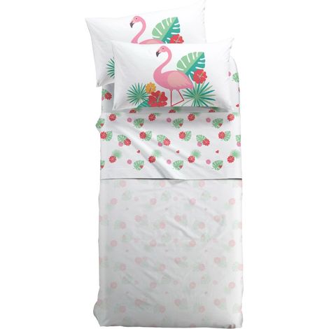 Caleffi Fiesta Completo Lenzuola Fenicottero letto singolo