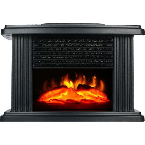 Chauffage de cheminée, chauffage d'appoint pour salon ou chambre, poêle à flamme, petit ventilateur de table (1/5)