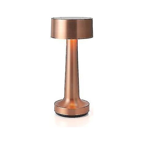 Lampe de table rechargeable rose doré à capteur tactile (1/4)