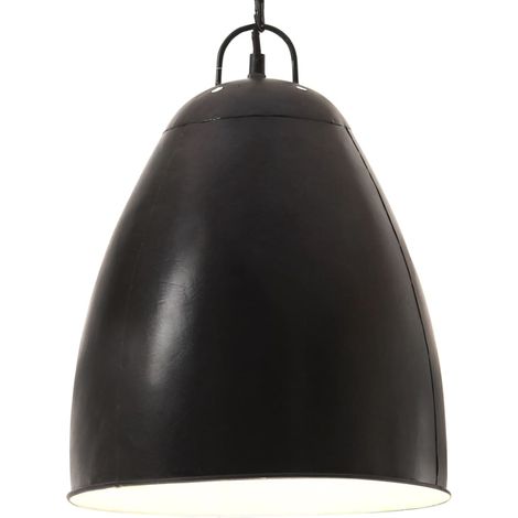 Lampada a Sospensione Industriale 25 W Nera Rotonda 32 cm E27 vidaXL