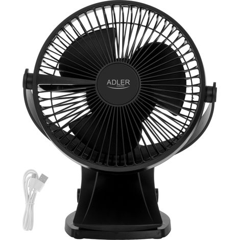 Adler Europe ventilateur 2-en-1 rechargeable noir (1/5)