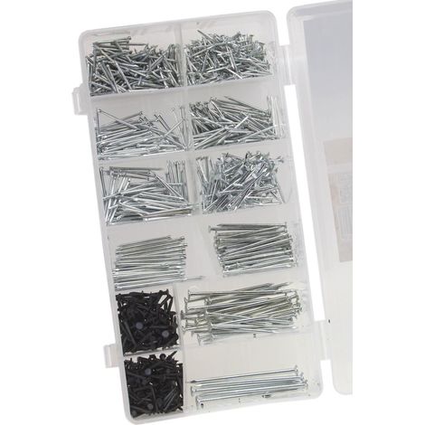1060 teiliges Nagel Sortiment Stahlstifte Drahtstifte Nägel Set (1/3)