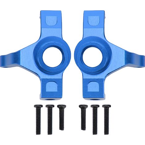 2 Pièces Moyeu de Direction en Alliage d'Aluminium pour Voiture RC MJX 16208 16207 16210, 1/16, Bleu Foncé (1/5)