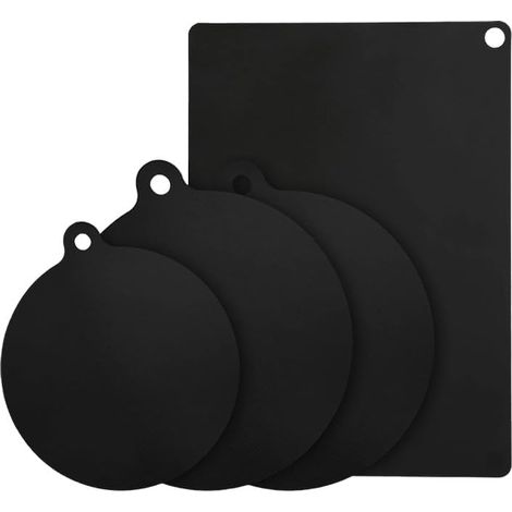 4 Pièces Tapis Protection Plaque Induction Rond Et Carré Protège À Tapis De Protection Pour Plaque À Induction Noir pur (1/5)