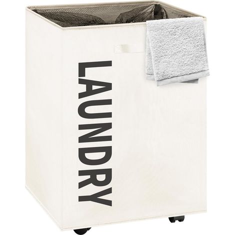 Panier à linge à roulettes style japonais, panier à linge en tissu Oxford, panier de rangement pour vêtements, panier de rangement pour tapis de yoga (1/5)