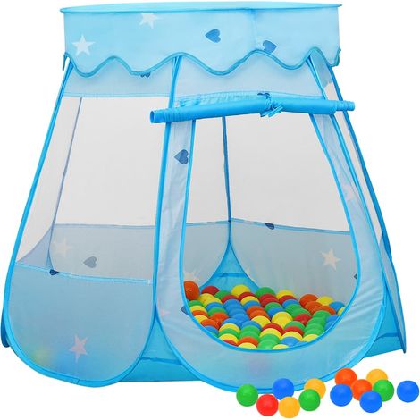 Teenpull – Kinder-Spielzelt mit 250 Bällen Blau 102x102x82 cm (1/5)