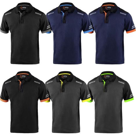Polo de trabajo Sparco Toledo Tech Polo - XXL - Negro /Naranja