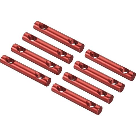 Lot de 8 Tendeurs de Tente en Alliage d'Aluminium - Ajusteur de Corde à 2 Trous pour Matériel de Camping, Adapté au Camping, à la Randonnée et aux Voyages (60mm, Rouge) (1/5)