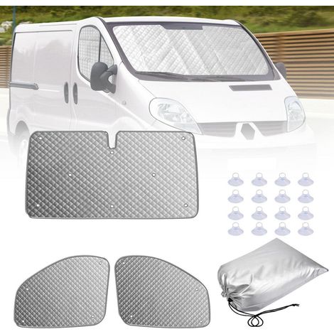 Jeu de 3 rideaux isolants pour cabine Renault Trafic / Opel Vivaro 2001-2014 (1/5)