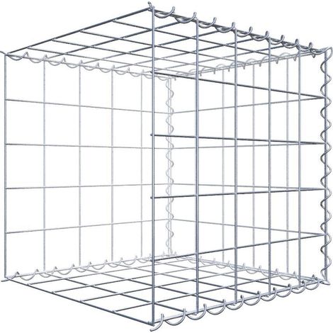 Gabiondeco - Gabion - Element de prolongation en longueur 50 cm x 50 cm x 50 cm (L x H x P). maille 10 x 10 cm. Spirale. Avert.: il manque une grille - Made in Germany (1/5)