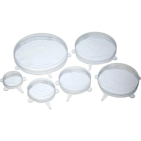 Silikondeckel für Geschirr, 6er-Set (1/4)
