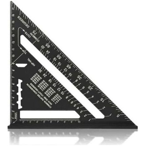 Equerre Menuisier MULTI FONCTIONS 180 mm Metal Aluminium Regle Équerre Trusquin Guide Raporteur Angle 45 90 Degres/Outillage Charpentier/Outil Traçage Guidage Menuiserie Bois (1/5)