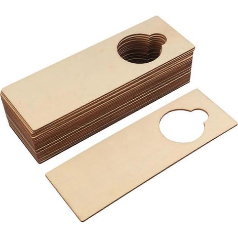 20 supports de poignée de porte en bois brut, panneaux de poignée de porte, bricolage A-- (1/5)