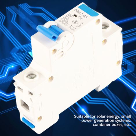 Disjoncteur modulaire 1P DZ47-63 230V 6A pour système de micro-génération (1/5)