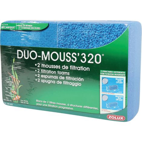 Duo mousse 320. 2 mousses de filtration pour aquarium. - zolux (1/5)
