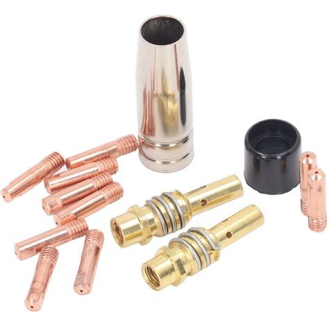 Kit de soudage MIG/MAG 14 pièces, kit de pointes de contact Binzel 15AK, accessoires de soudage (1/5)