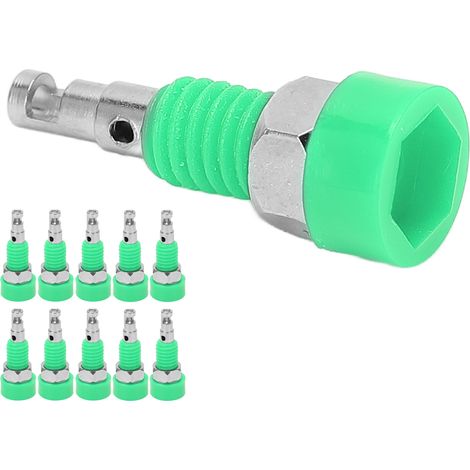 Lot de 10 connecteurs banane de 2 mm, borniers miniatures à montage sur panneau, adaptés aux instruments électroniques écologiques. (1/5)