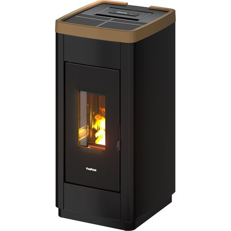 Pelletofen Life 9 mit Topring in dark-gold