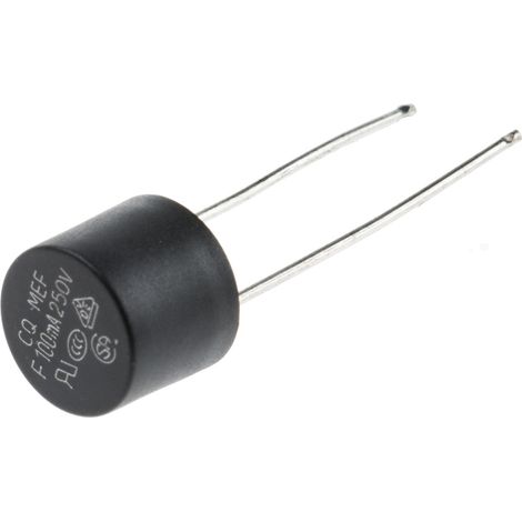 Fusible non réarmable filaire RS PRO, Sortie Radiale, 100mA, type F 250V