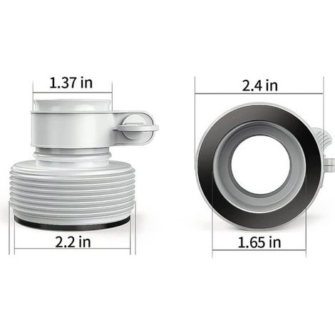 Lot de 4 adaptateurs de tuyau de piscine de type B,raccords de tuyau de piscine,compatibles avec les pompes de piscine Intex,1,25 à 2,5 pouces (1/4)